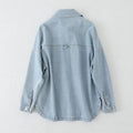 Ladies Botton-Up Pocket Denim Coat M2 - SWEETKAMA