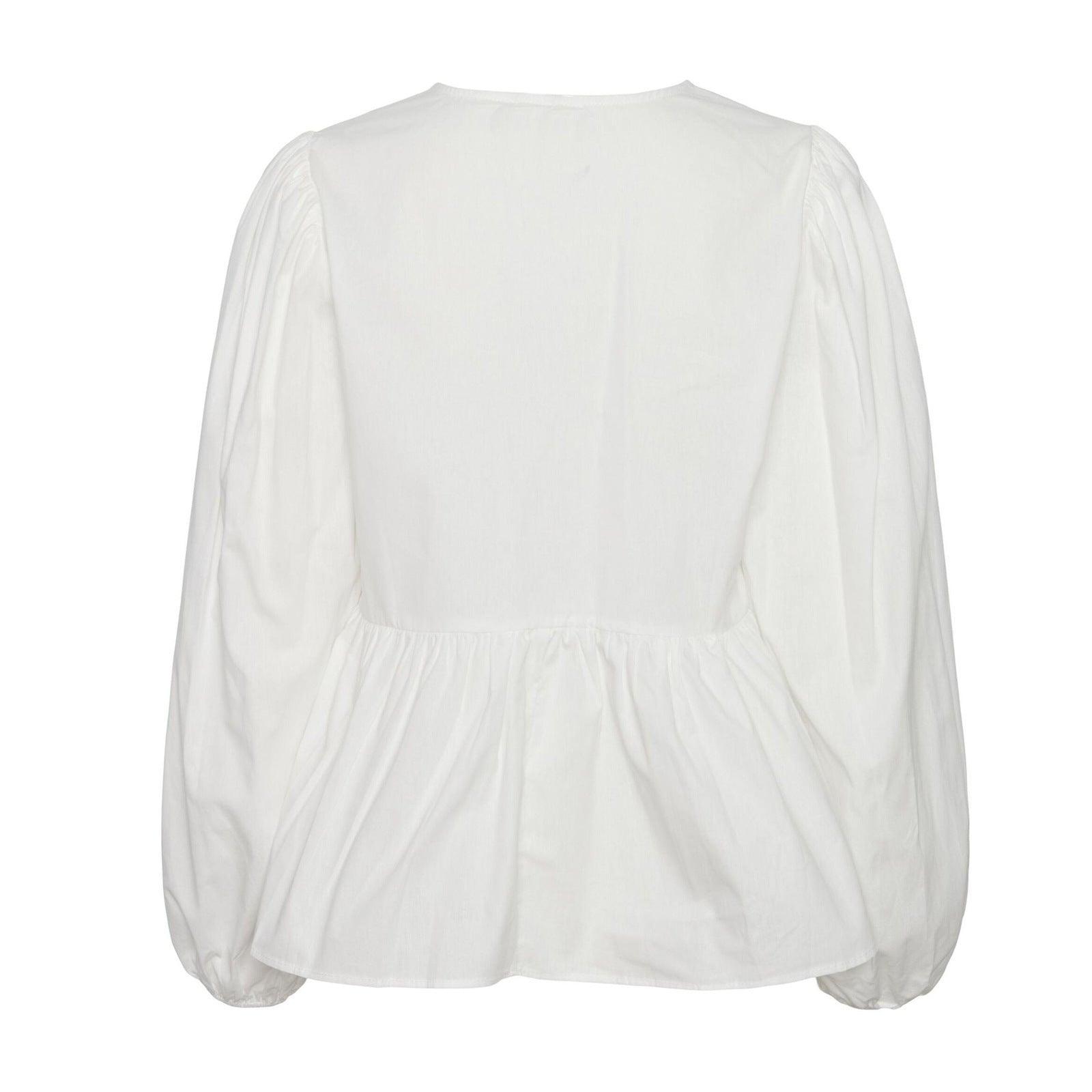 Ladies Bow Front Crew Neck Blouse 0115 - SWEETKAMA