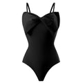 Ladies Bow One Piece Swimwear with Skirt Y209 - SWEETKAMA