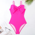 Ladies Bow One Piece Swimwear with Skirt Y209 - SWEETKAMA