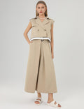 Ladies Button Front Vest Loose Long Pants Set SKST363 - SWEETKAMA