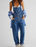 Ladies Casual Pocket Denim Overalls SKJ540 - SWEETKAMA