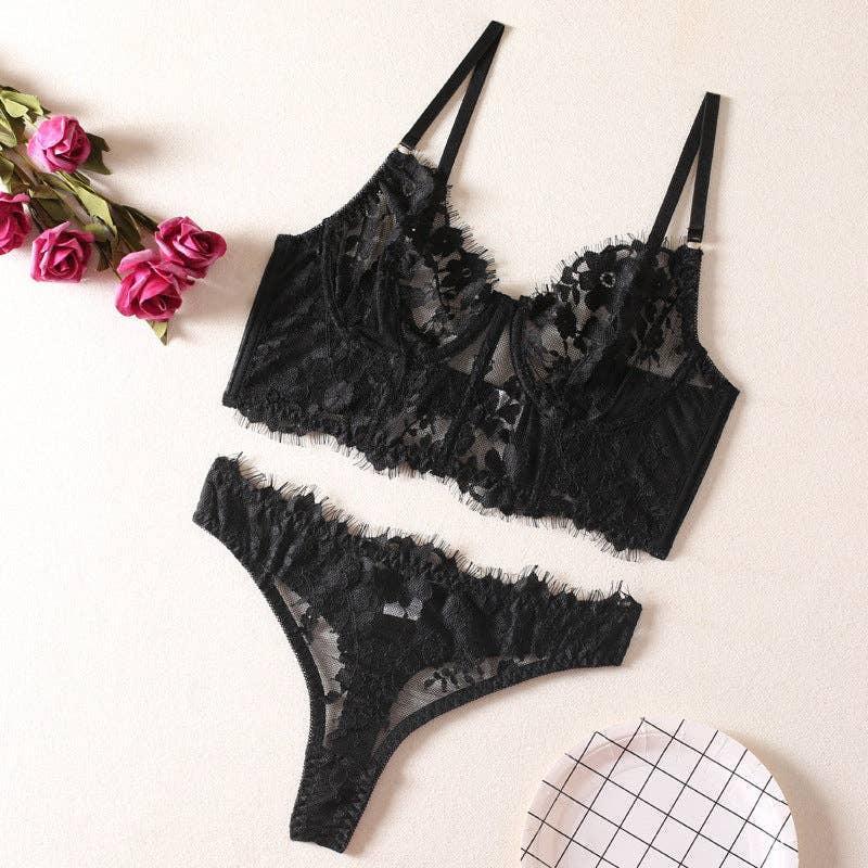 Ladies Charm Lace Sexy Lingerie Set R0681A - SWEETKAMA