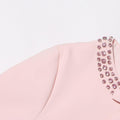 Ladies Crew Neck Rhinestone Midi Dress SKX2500 - SWEETKAMA