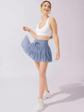 Ladies Drawstring High Waist Pleated Skirt EKDC - SWEETKAMA