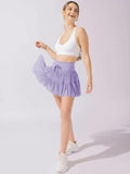 Ladies Drawstring High Waist Pleated Skirt EKDC - SWEETKAMA