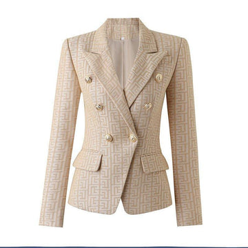 Ladies Elegant Color Block Blazer 11206 - SWEETKAMA