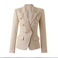 Ladies Elegant Color Block Blazer 11206 - SWEETKAMA