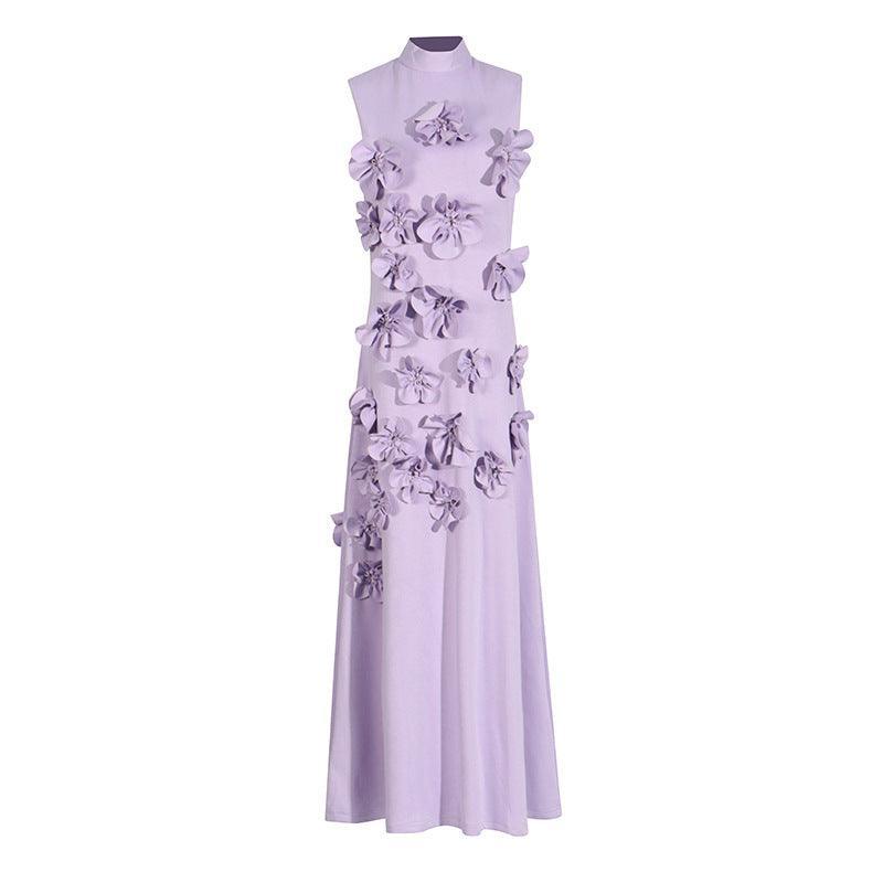 Ladies Elegant Flower Sleeveless Maxi Dress SKX1784 - SWEETKAMA