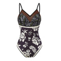 Ladies Floral Print Reversible One Piece Swimwear Y18 - SWEETKAMA