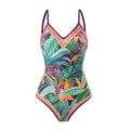 Ladies Floral Print Reversible One Piece Swimwear Y18 - SWEETKAMA