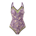 Ladies Floral Print Reversible One Piece Swimwear Y18 - SWEETKAMA