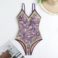 Ladies Floral Print Reversible One Piece Swimwear Y18 - SWEETKAMA