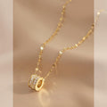 Ladies Golden Disc Necklace SKAJ038 - SWEETKAMA