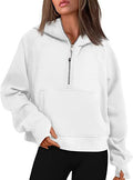 Ladies Half Zip Daily Hoodie Sweatshirt 2323 - SWEETKAMA