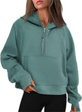 Ladies Half Zip Daily Hoodie Sweatshirt 2323 - SWEETKAMA