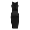 Ladies Halter Side Split Daily Knit Dress EQIL - SWEETKAMA