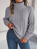 Ladies High Collar Long Sleeves Sweater 2128 - SWEETKAMA