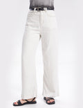 Ladies High Waist Straight Leg Denim Pants SKP284 - SWEETKAMA