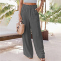 Ladies High Waist Stright Wide Leg Pants SKP9029 - SWEETKAMA