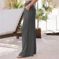 Ladies High Waist Stright Wide Leg Pants SKP9029 - SWEETKAMA