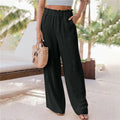 Ladies High Waist Stright Wide Leg Pants SKP9029 - SWEETKAMA