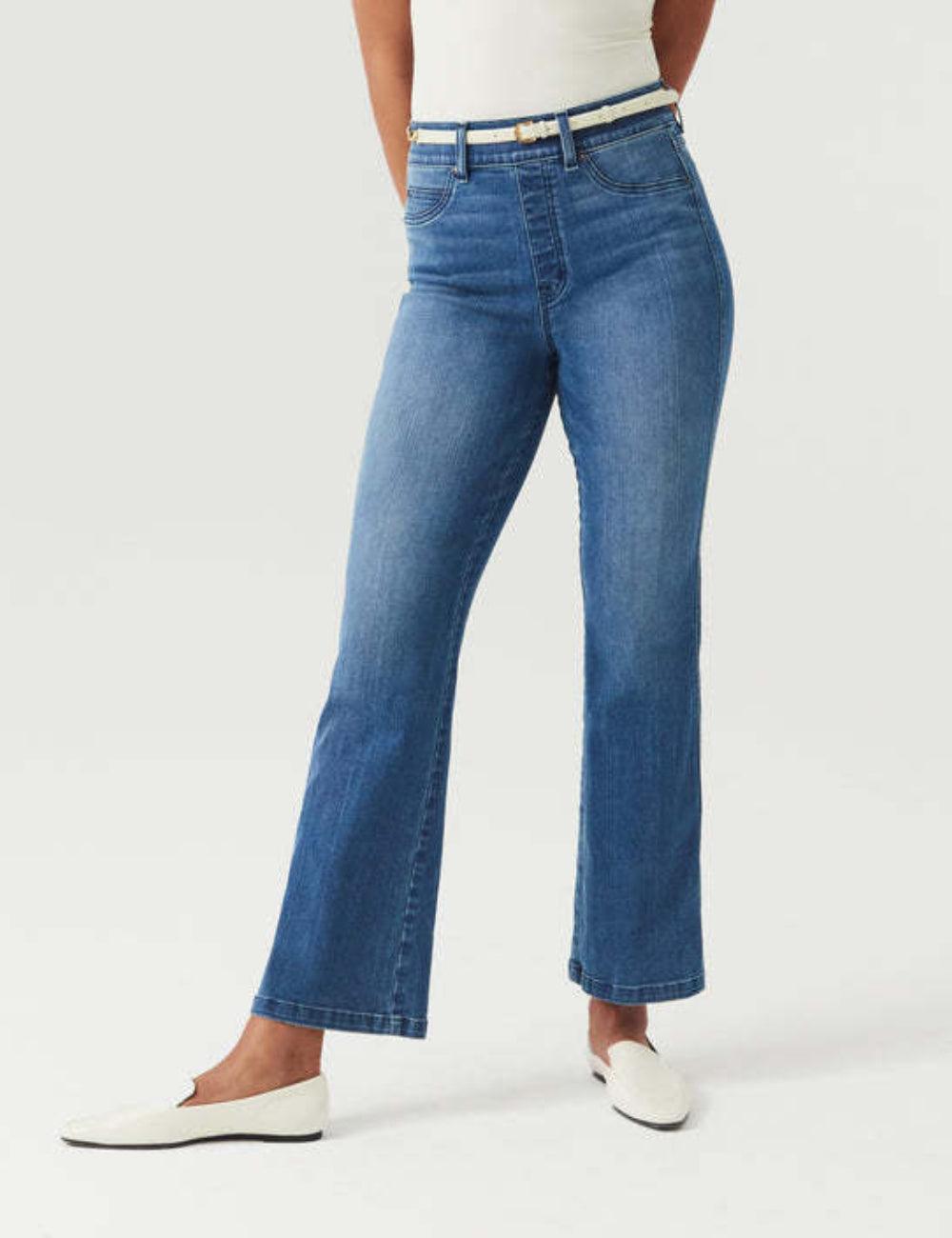 Ladies High Waisted Flare Denim Pants 925 - SWEETKAMA