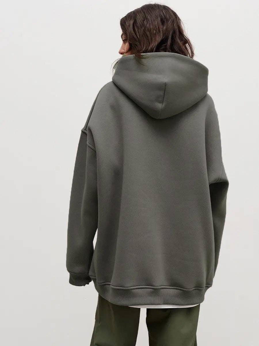 Ladies Hooded Long Sleeves Color Casual Hoodie WY0007 - SWEETKAMA