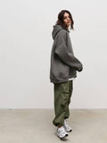 Ladies Hooded Long Sleeves Color Casual Hoodie WY0007 - SWEETKAMA