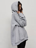 Ladies Hooded Long Sleeves Color Casual Hoodie WY0007 - SWEETKAMA