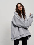 Ladies Hooded Long Sleeves Color Casual Hoodie WY0007 - SWEETKAMA