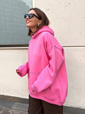 Ladies Hooded Long Sleeves Color Casual Hoodie WY0007 - SWEETKAMA