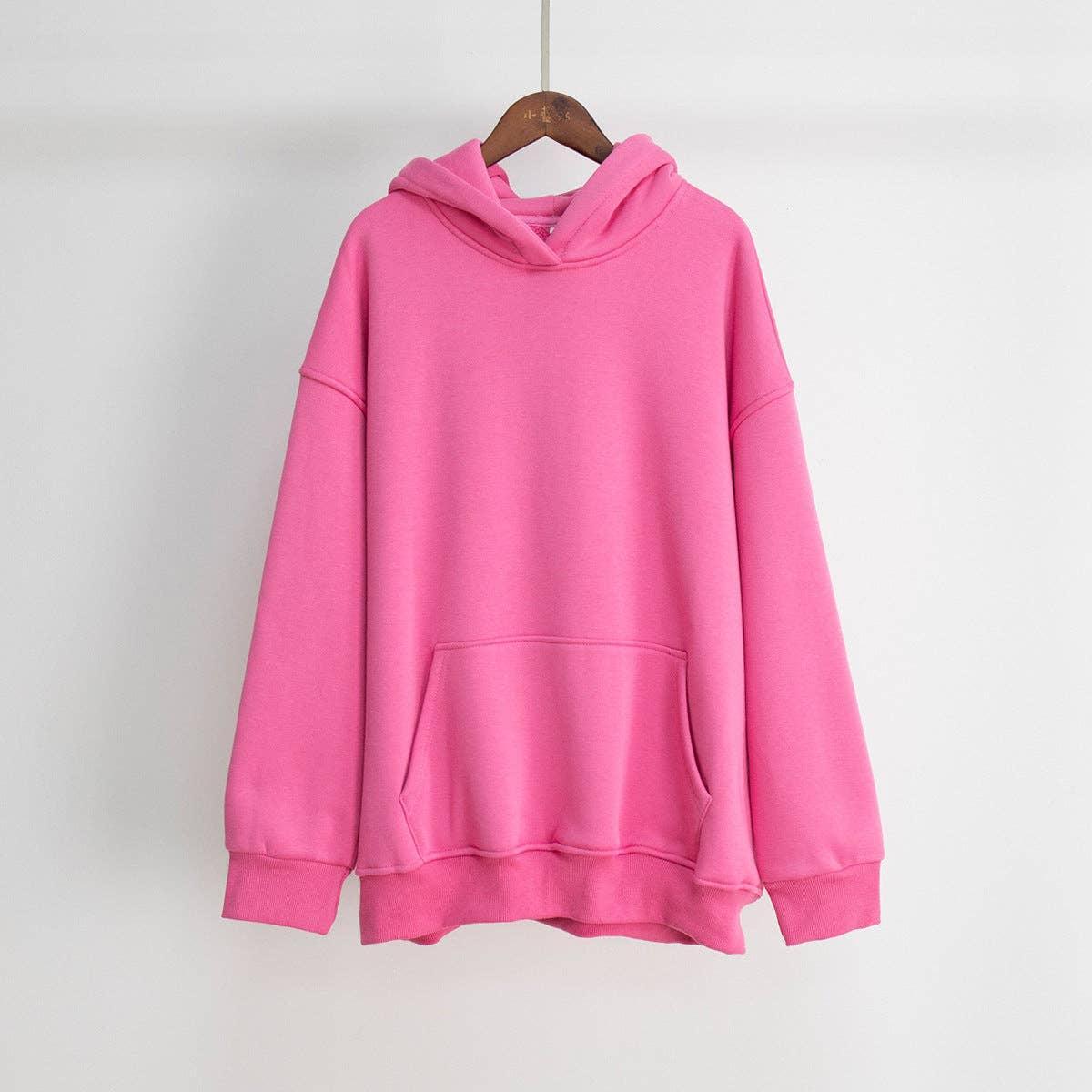 Ladies Hooded Long Sleeves Color Casual Hoodie WY0007 - SWEETKAMA