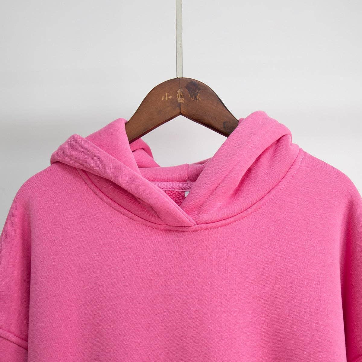 Ladies Hooded Long Sleeves Color Casual Hoodie WY0007 - SWEETKAMA