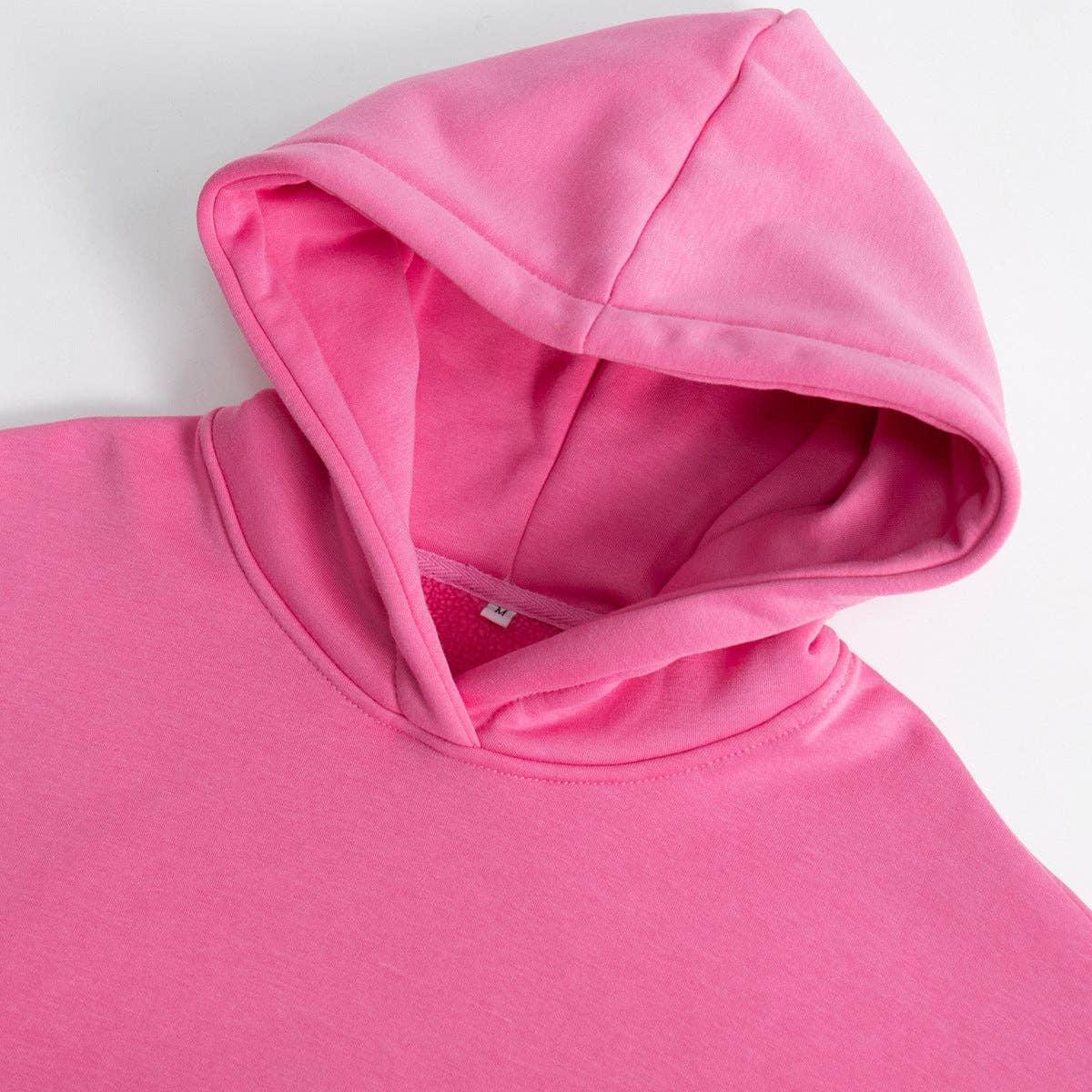 Ladies Hooded Long Sleeves Color Casual Hoodie WY0007 - SWEETKAMA