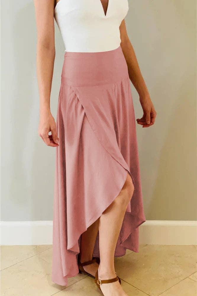 Ladies Inregualr Flounce Daily Ruffled Midi Skirt GQRB - SWEETKAMA