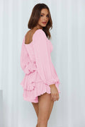 Ladies Lantern Sleeves Square Neck Daily Romper GKAF - SWEETKAMA