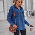 Ladies Lapel Button Down Casual Daily Shirt MN2102 - SWEETKAMA