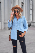 Ladies Lapel Button Down Casual Daily Shirt MN2102 - SWEETKAMA