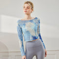 Ladies Long Sleeves Mesh Yoga Blouse 8628 - SWEETKAMA