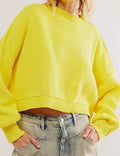 Ladies Long Sleeves Street Crop Pullover SKT514 - SWEETKAMA