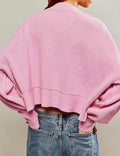 Ladies Long Sleeves Street Crop Pullover SKT514 - SWEETKAMA