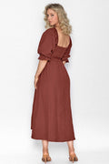 Ladies Mid Sleeves Daily Reversible Midi Dress GQPL - SWEETKAMA