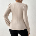 Ladies Mock Neck Ribbed Knit Sweater G1055 - SWEETKAMA