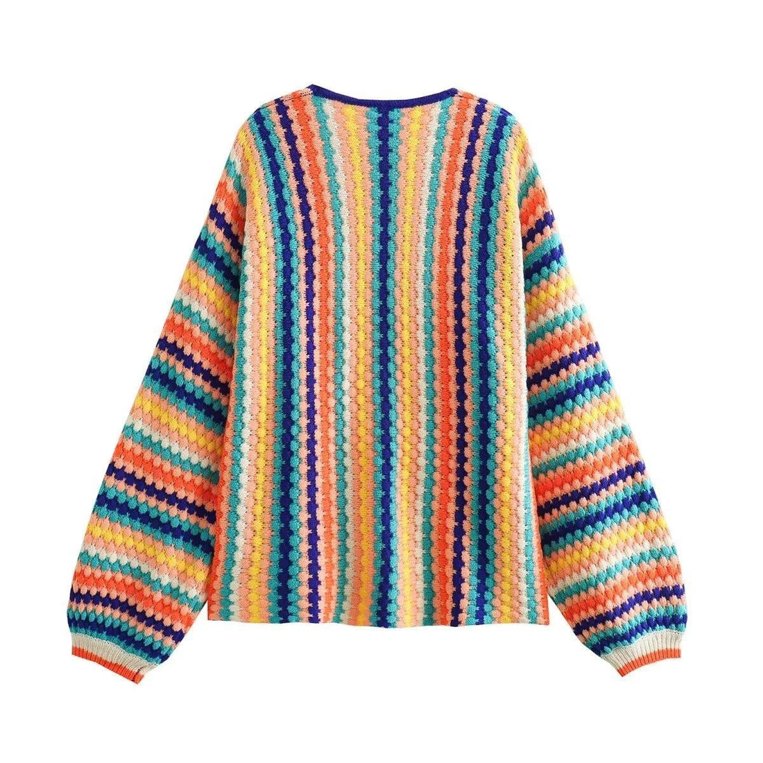 Ladies Multicolour Daily Knit Cardigan Sweater SKT2423 - SWEETKAMA