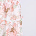 Ladies Peach Floral Tiered Ruffle Maxi Dress SKX3377 - SWEETKAMA