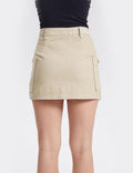 Ladies Pocket Solid Color Denim Mini Skirt SKS318 - SWEETKAMA