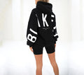 Ladies Print Long Sleeves Hoodie Sweatshirt 8888 - SWEETKAMA