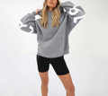 Ladies Print Long Sleeves Hoodie Sweatshirt 8888 - SWEETKAMA