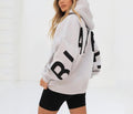 Ladies Print Long Sleeves Hoodie Sweatshirt 8888 - SWEETKAMA